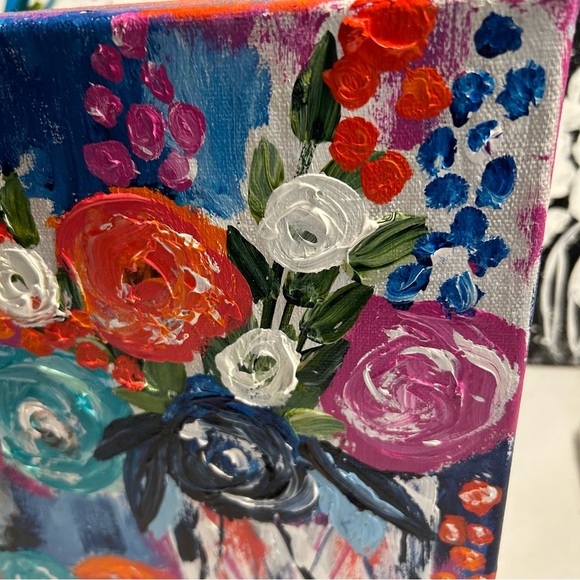 Original Artwork Abstract Blooms Impressionism 8 x 10” - Picture 11 of 15